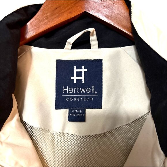 Vintage Hartwell Coretech Beige & Black Lightweight Polyester Windbreaker Jacket - Picture 3 of 7